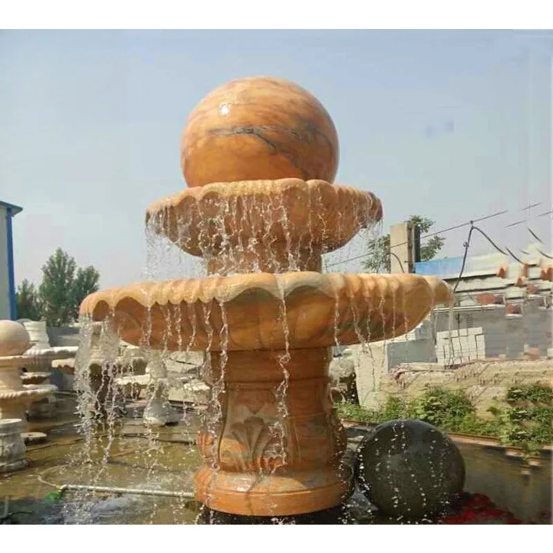 #q-Customized Water Fountain For Outdoor Garden Park Decor Granite Sphere Floating Rotating Designo*