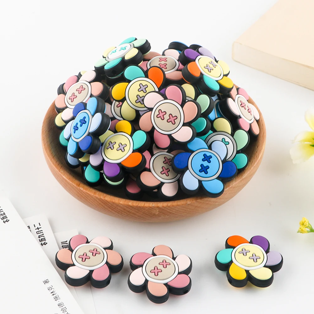 Kovict 5/10Pcs New Mini Silicone Beads Mouse Owl Flower Bead DIY Jewelry Bracelets Necklace Accessories