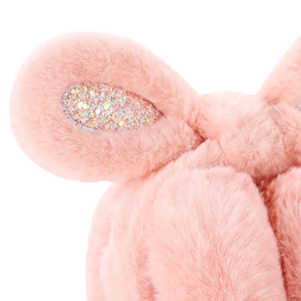 Glitter Rabbit Muffs For Winter Warm Covers Cute Windproof Reusable Washable Ear Protectors Soft Ear Warmer