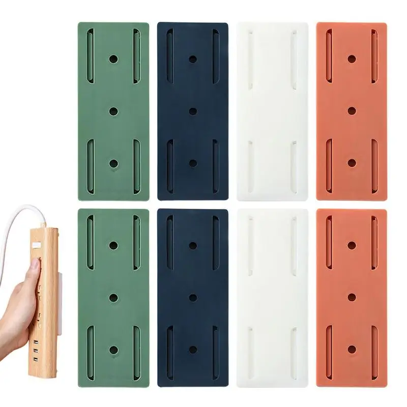 Self Adhesive Desktop Socket Fixer No Hole Plug-in Wall Socket Sticker Fixer High Bearing Bracket Stand For Power Strip WiFi