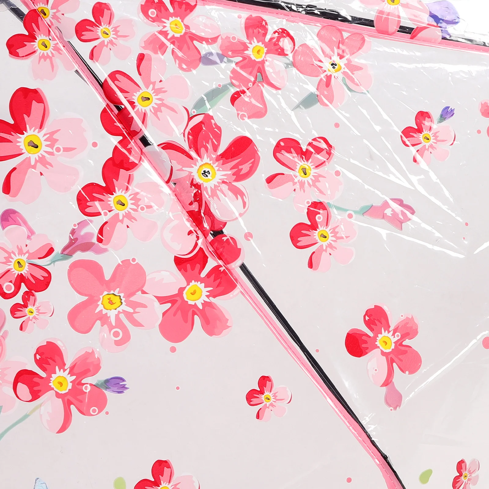 

Cherry Blossom Foldable Umbrella Windproof Compact Travel Rain Sun Protection With Butterfly Pattern For Wedding Bridal Photo