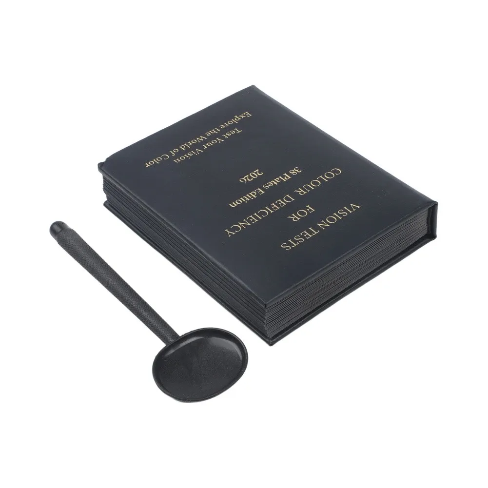 Ishihara Color Blindness Book 38 Plates With Optometry Lenses For Screening Red Green Deficiency Detection Tool