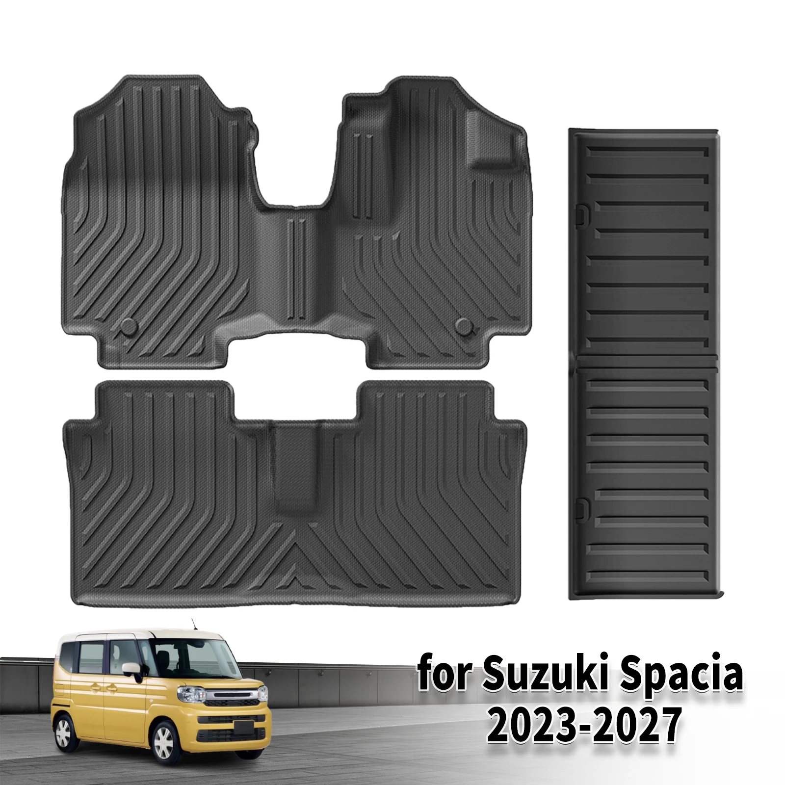 for Suzuki Spacia MK54S 2023-2025 2026 2027 RHD Waterproof TPE Car Floor Mats 3D Laser Scanning Perfect Fit Odorless Accessories