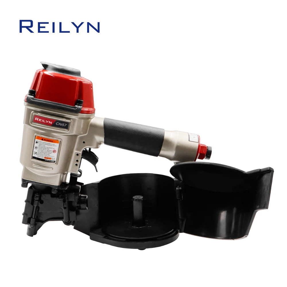 CN57 Pneumatic Nailer Gun Air Coil Nailer 57mm Nailes for Fencing Framing Roof Pallets Nail Gun Decorate Board Production