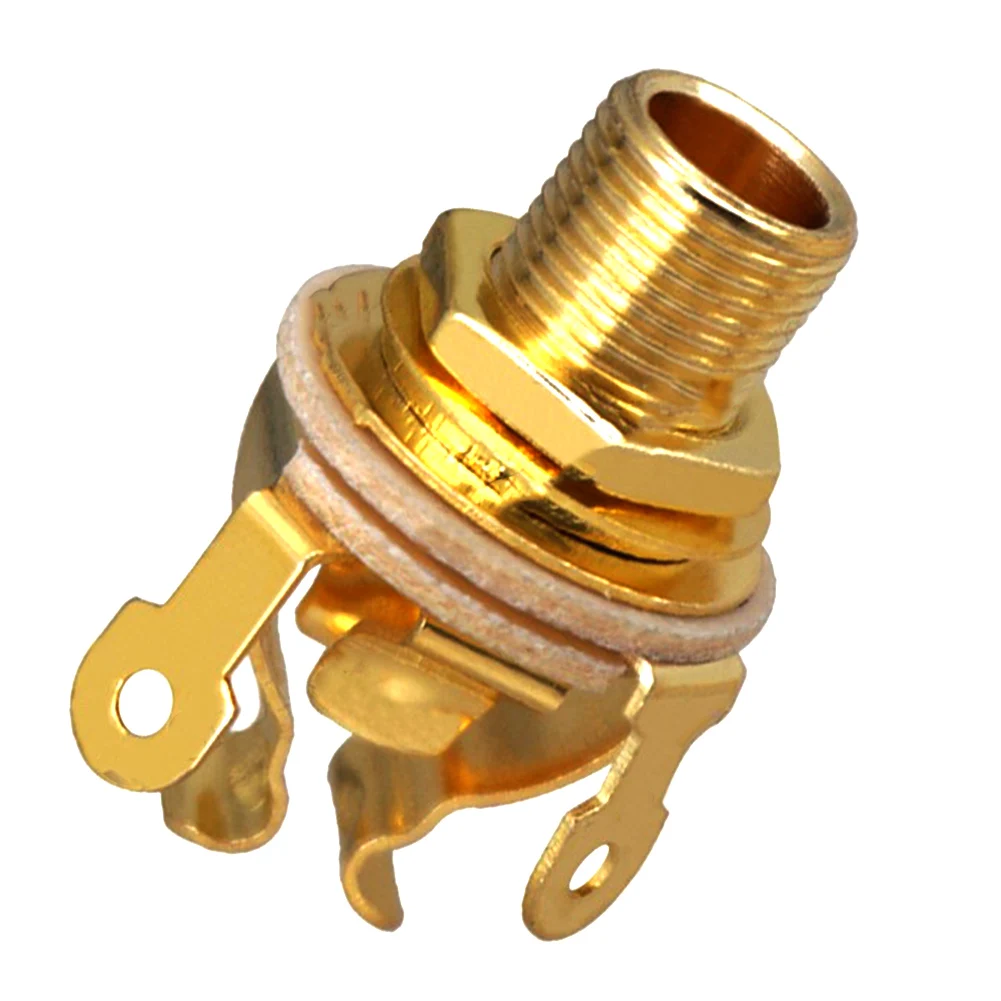 1pcs Guitar Stereo Socket 1/4Inch 6.35mm Guitar Input Socket Parts For Electric Guitar Bass Pickup Output Replacement Accessorie
