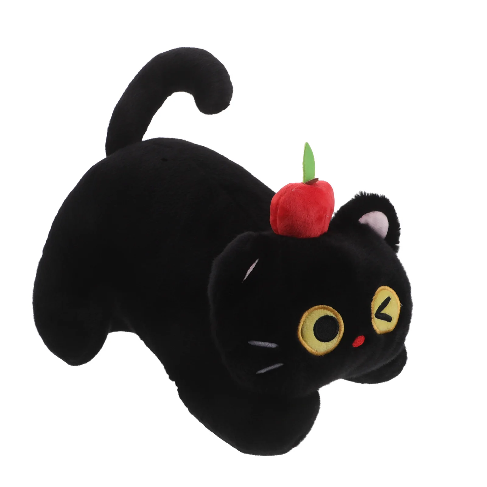 Pluszowy kotek z kreskówki, miękka i urocza maskotka, słodka dekoracja do sypialni, kawaii kociak, towarzysz snu, prezent dla dziewczynek.