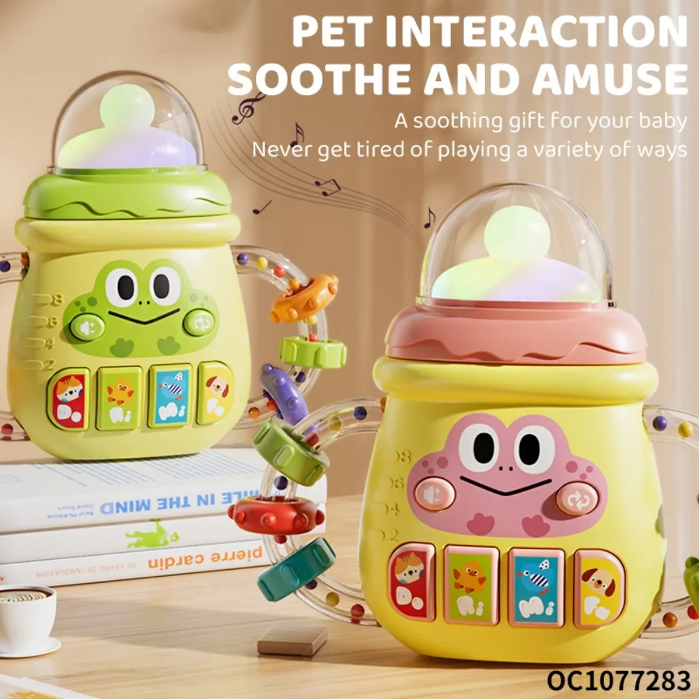 2in1 الطفل اللعب الحسية آلة موسيقية حشرجة الموت اللعب مصاصة بلاستيكية عضاضة سيليكون لعبة مضغة للعب اطفال 0-12 شهرا