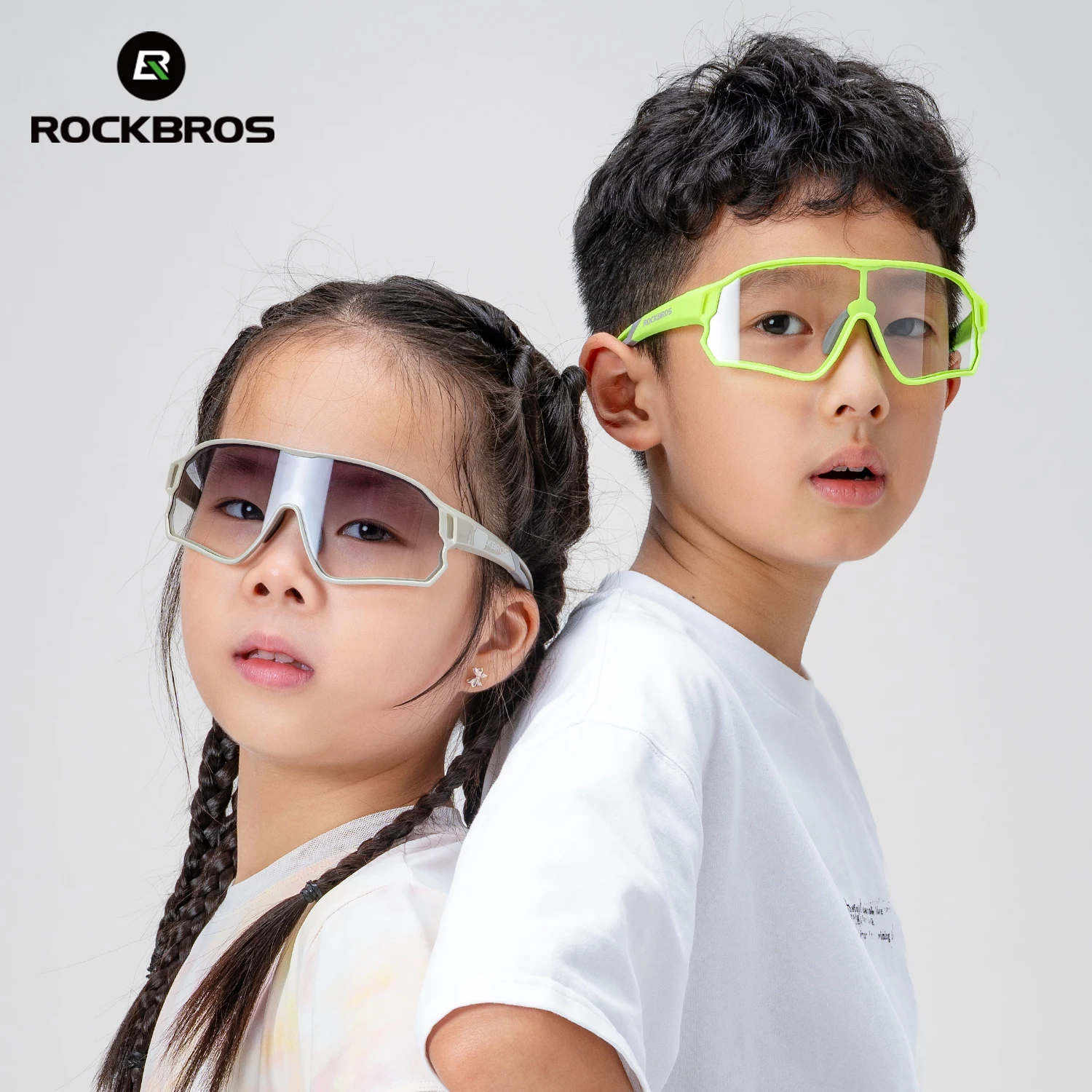 

ROCKBROS Children Cycling Glasses UV400 Outdoor Sports Photochromic Sunglasses Protect Eyes All-day Lightweight Bicycle Glasses