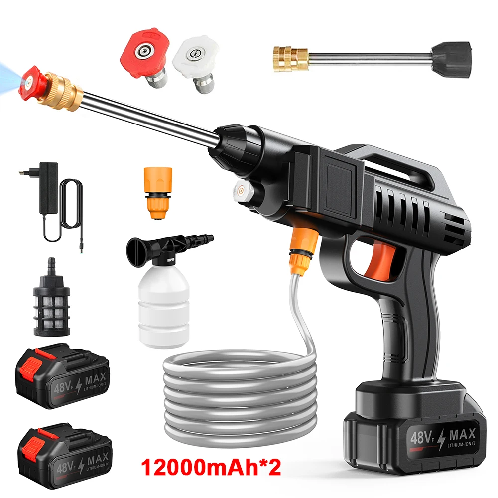 1500W Draadloze Hogedrukreiniger Wasmachine Spuitwaterpistool Auto Wassen Druk Water Reinigingsmachine voor Makita 21V Batterij