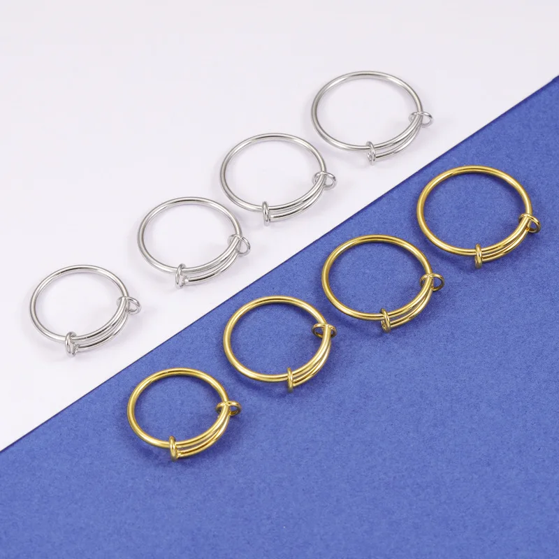 Rumnvnty 1pc/lot  Coil Rings Stainless Steel Alex Men Women Cool Ring for Party Steel/Gold Colors 19/18/17/16mm