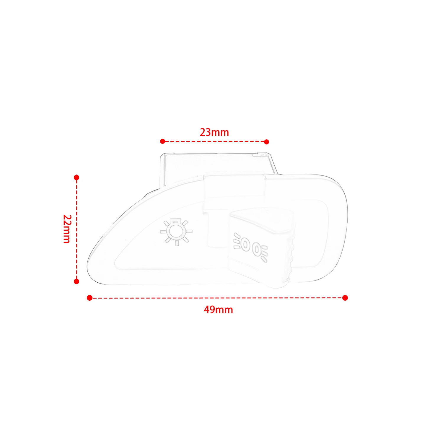 Für Piaggio Beverly 500 x9 125/200/250/500 x9 180 (Amalfi) LICHTSCHALTER EIN\AUS – Detail 1