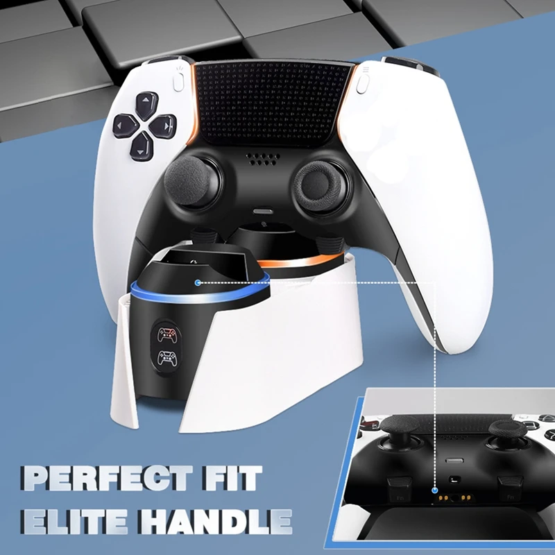 Dual Fast Charger For PS5 Controller Charger Station Charging Cradle Dock Station With LED Indicator For PS5 Dualsense