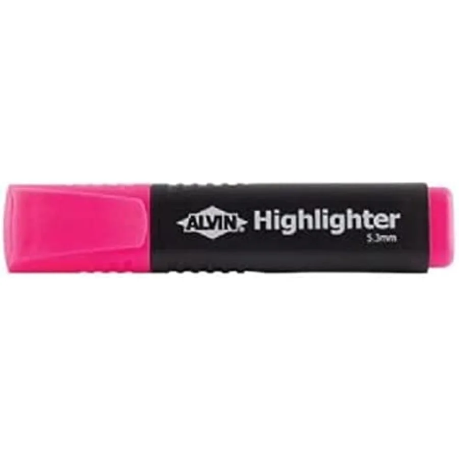 

,,Pink Highlighter, 5.3mm Chisel Tip, For School and Office Use