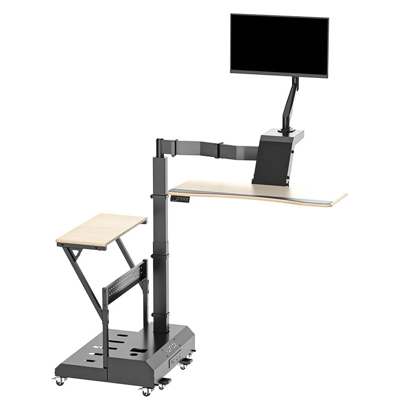 Lazy mobile multi-function electric suspension lifting table monitor bracket computer table home ergonomics e-sports
