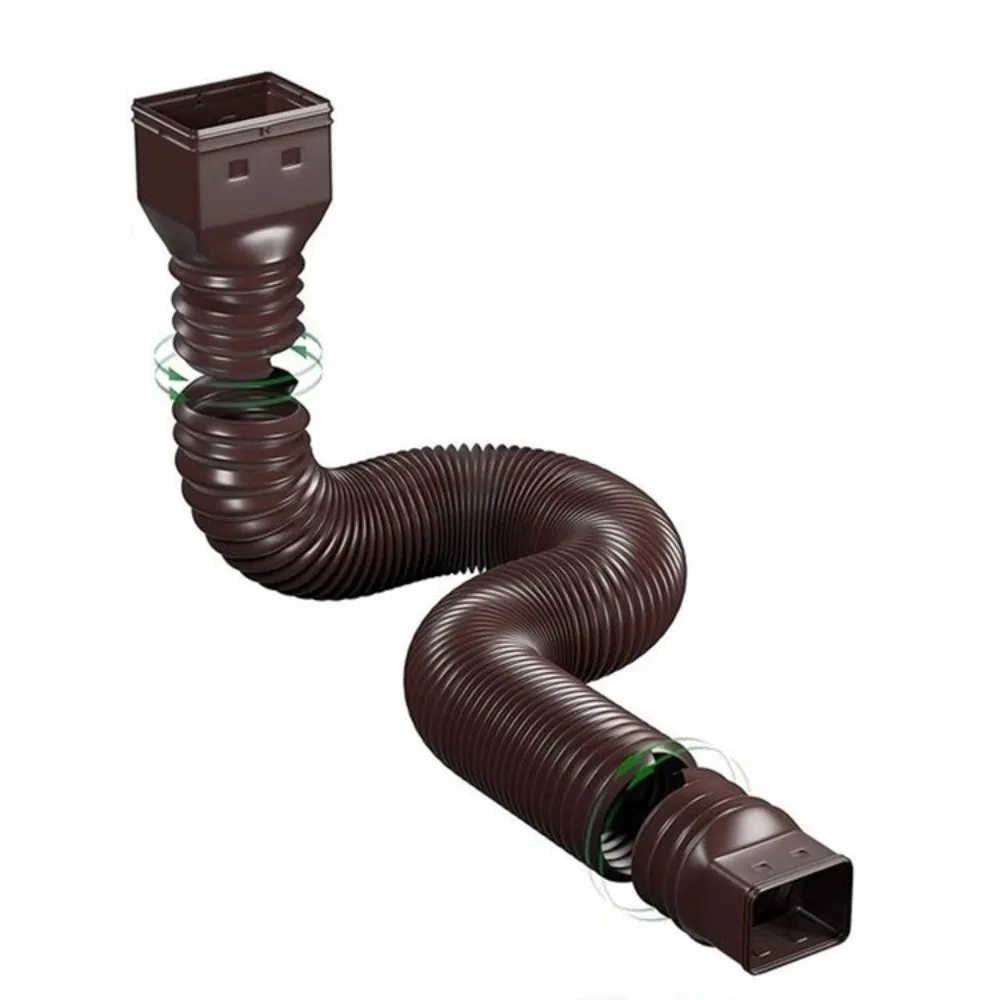 Retractable Rain Gutter Downspout Extensions Rainwater Drainage with Screws Drain Downspout Extender Adjustable