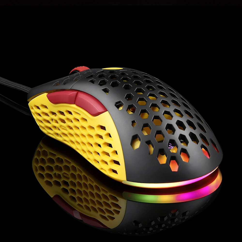 Mouse cablato Motospeed V100 Mouse ergonomico per computer Mouse da gioco con trasmissione ad alta velocità con sensore ottico di precisione 6400 DPI