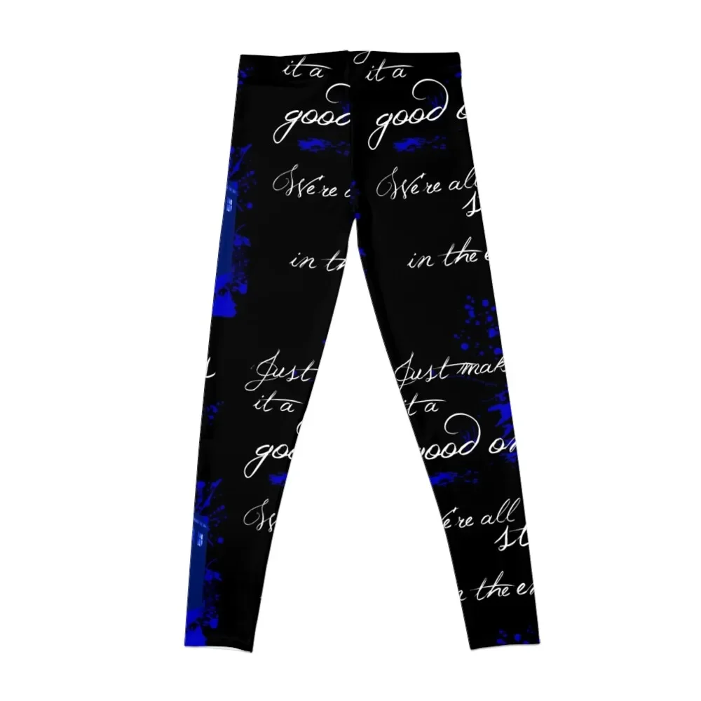 We're All Stories in the End (black) Leggings fitness set gym Pants sport Golf wear Womens Leggings