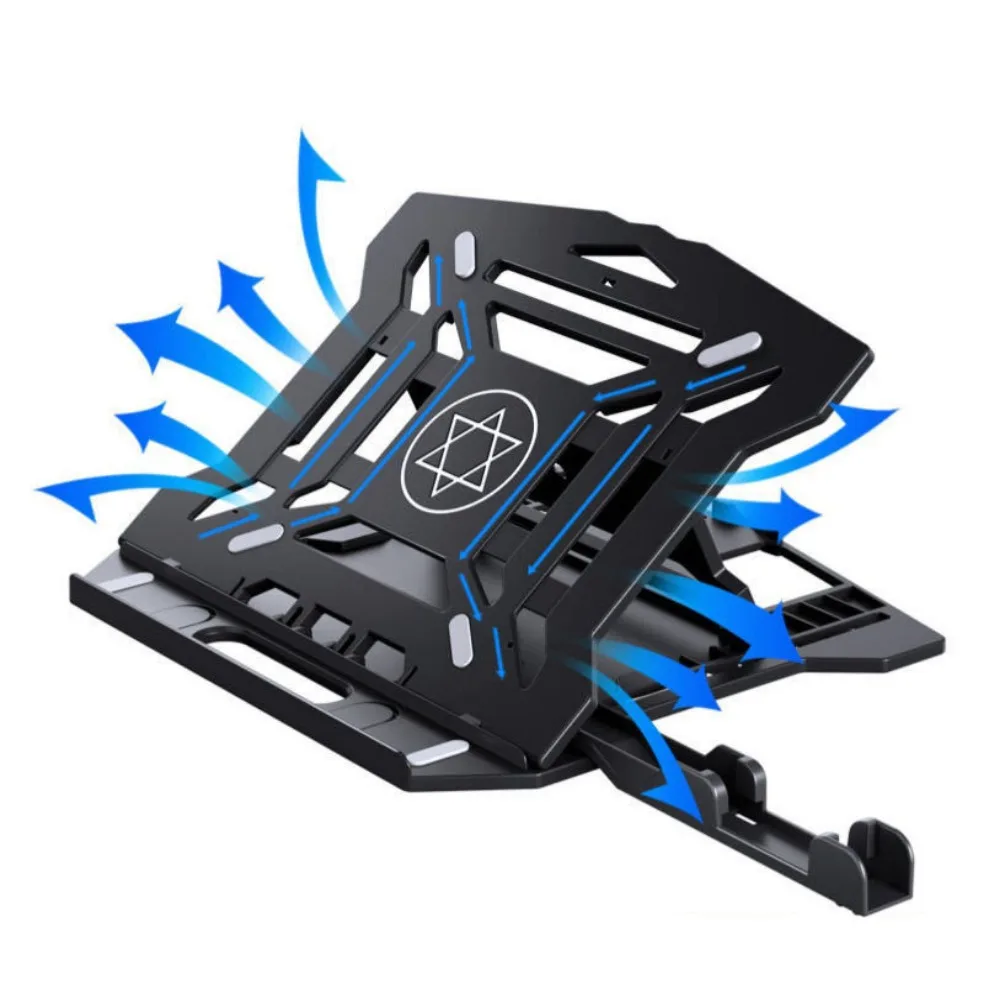 

1 шт., черный/белый охлаждающий кронштейн для ноутбука, регулируемый складной кронштейн, держатель для ноутбука, многоугольные поворотные аксессуары