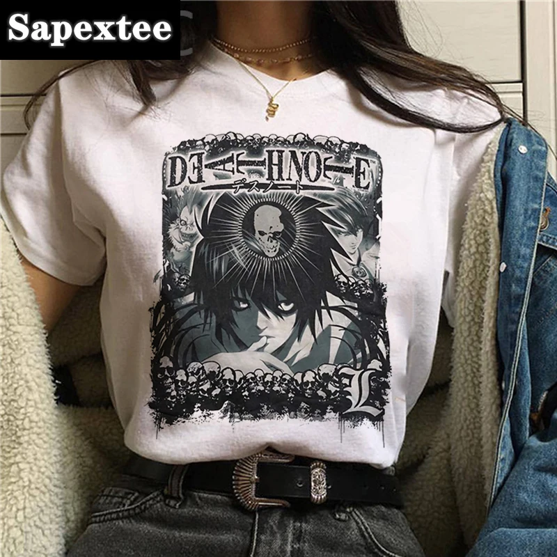 Death Note the Promise Neverland Fullmetal Alchemist Seven Deadly Sins t-shirt top tees men grunge kawaii graphic tees tshirt