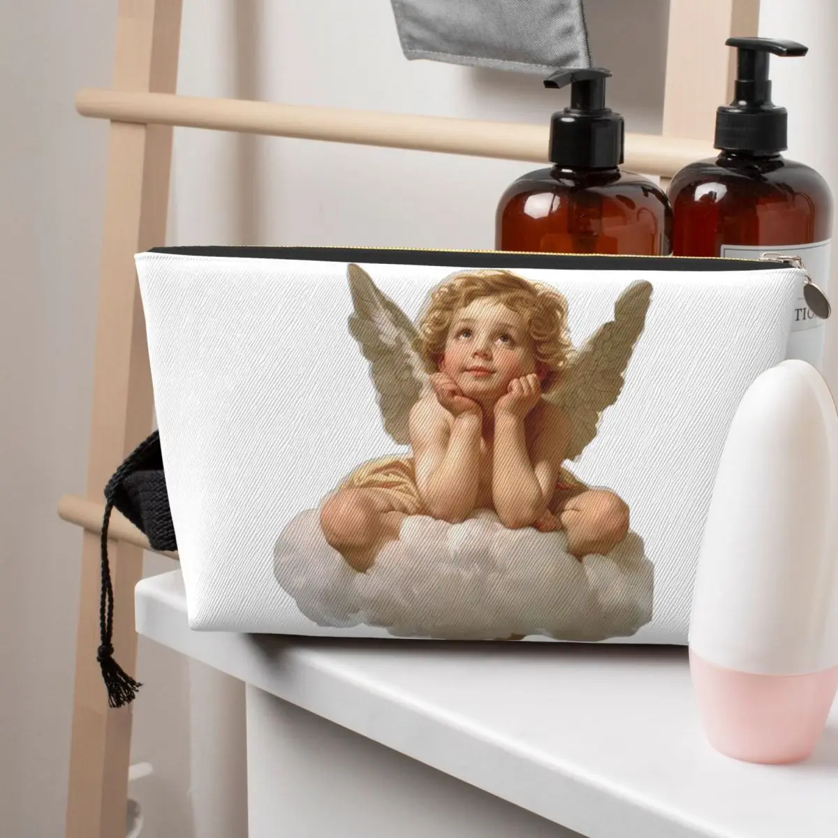

Victorian Angel Women Cosmetic Bag Travel Makeup Organizer Pouch Toiletry Storage Dopp Kit Box