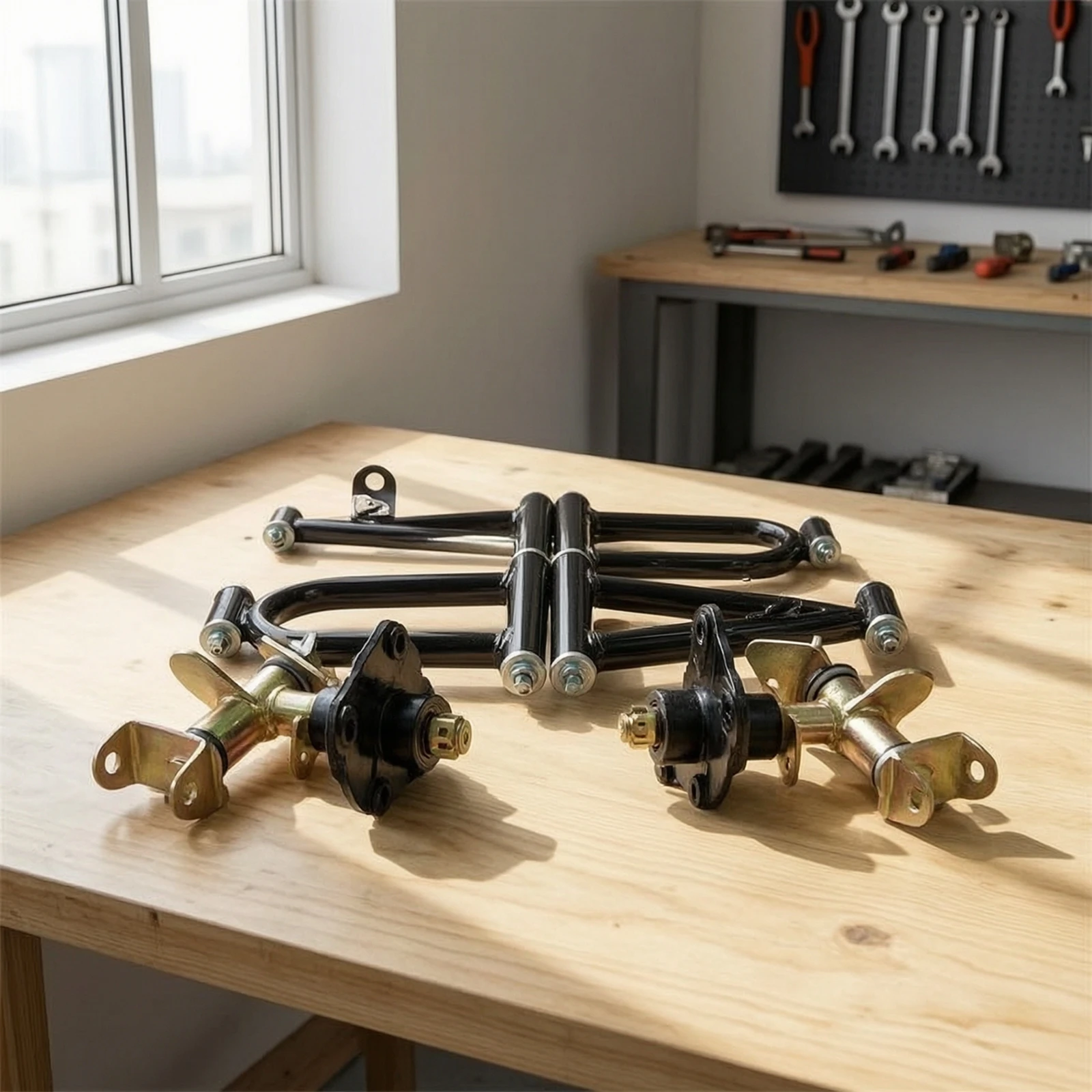 Front Suspension Kit Heavy-duty Control Arm Assembly Off-road Shock Absorption for Modified Electric Go-kart