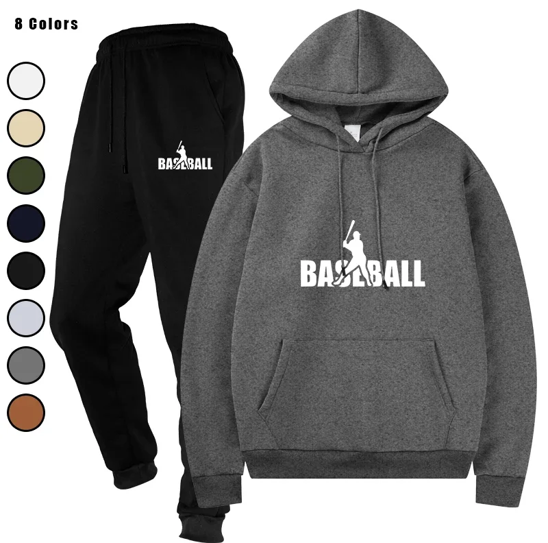 

Basic Fleece Hoodies And SweatPants Set Men's Jogging Ensemble Premium Fleece Track Suit Sportswear Unisex
