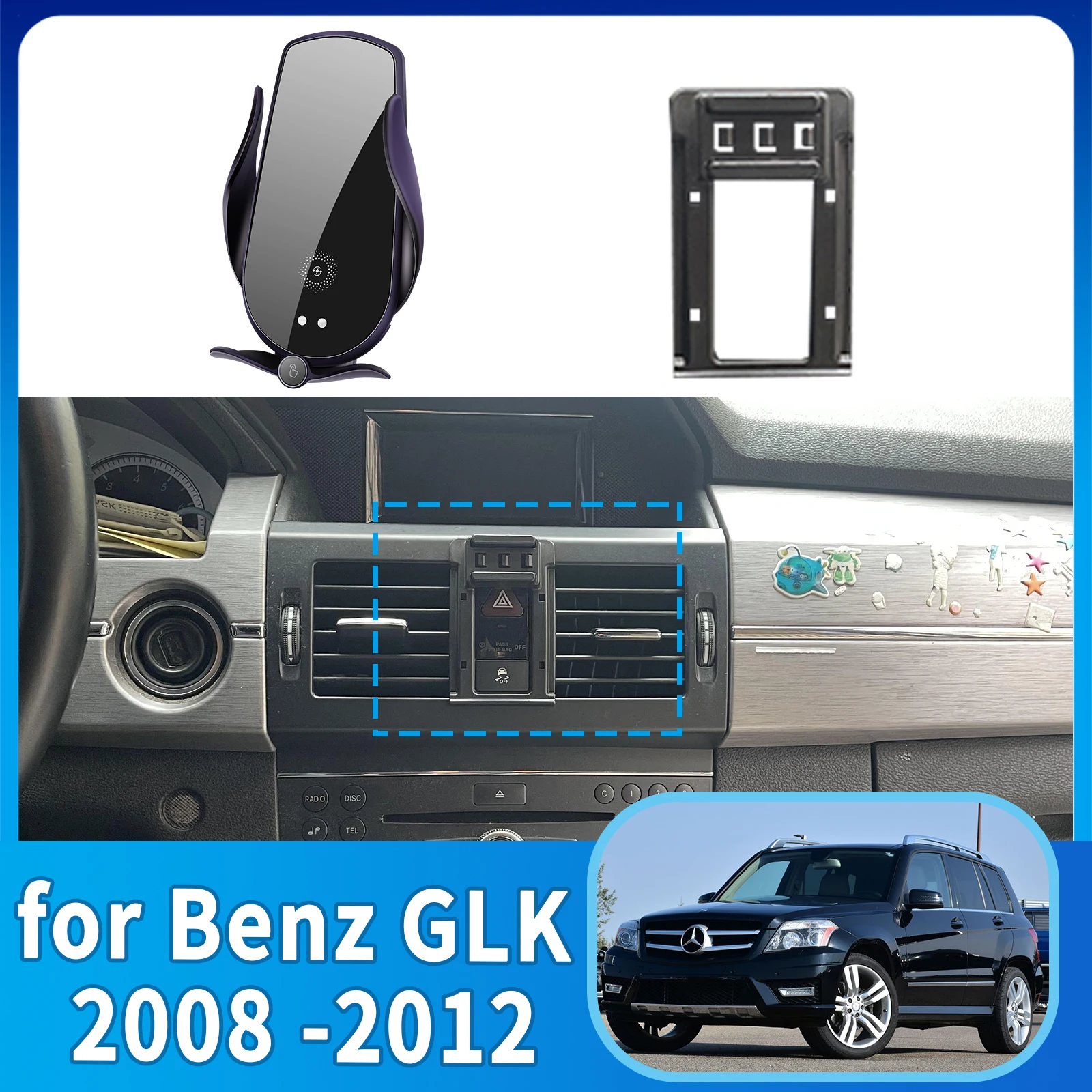 

Car Mobile Phone Holder for Mercedes Benz GLK W204 X204 2008 2009 2010 2012 Accessories GPS Bracket Navigation Stand Auto
