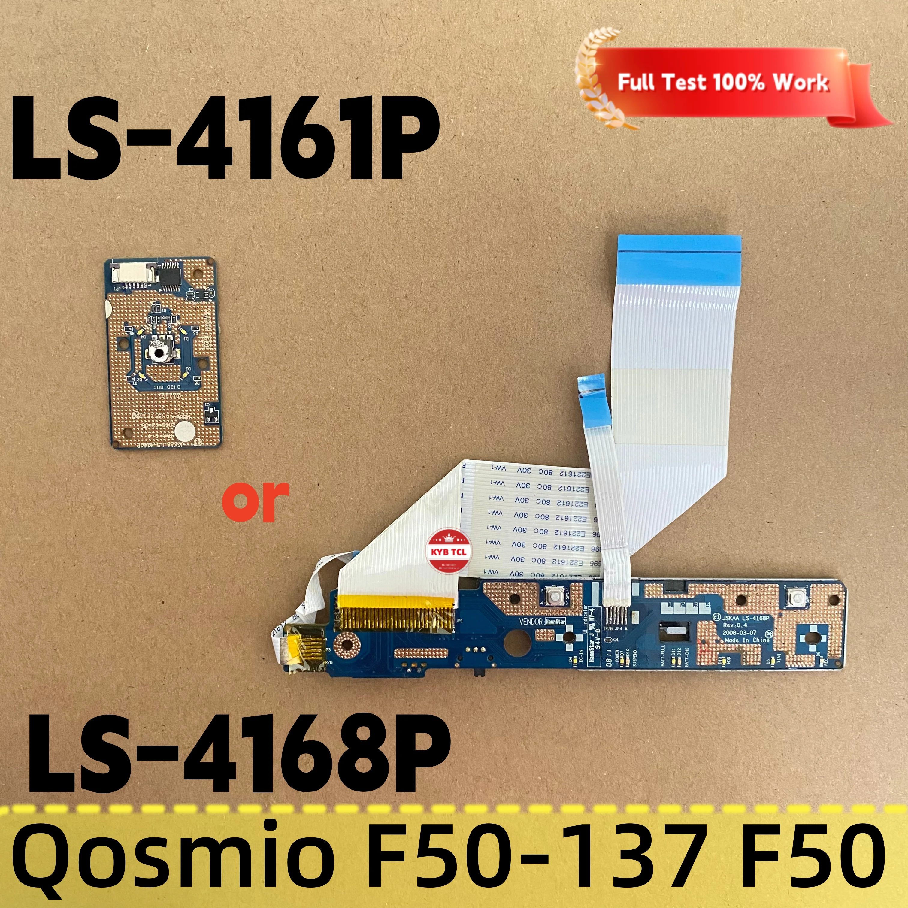 Placa de botones de ratón para ordenador portátil Toshiba Qosmio F50-137 F50 F55, LS-4161P LS-4168P, con Cable o placa LED