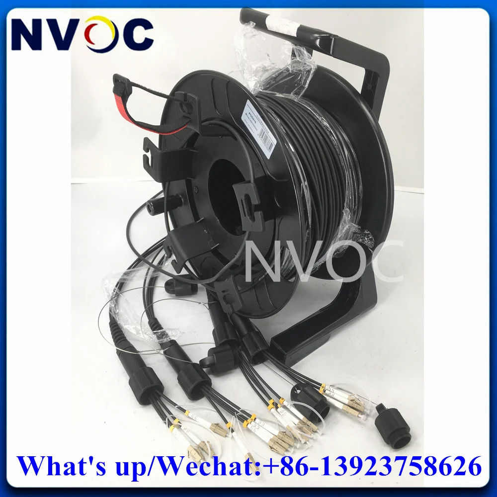 

MM,8C,OM3-300,Armored Black Cable,5.0mm,2pcs PDLCUPC(8Core)-PDLC Fiber Optic Patch Cord 100M 150M 200M with PCD310 Reel