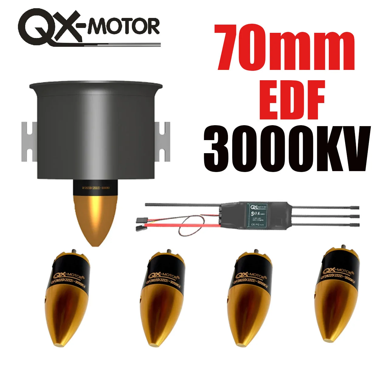 

Фонарь бесщеточный двигатель 70 мм EDF 6 лезвий QF2822(2222)-3000KV с 50A 3-4s ESC для пульта дистанционного управления игрушечные аксессуары