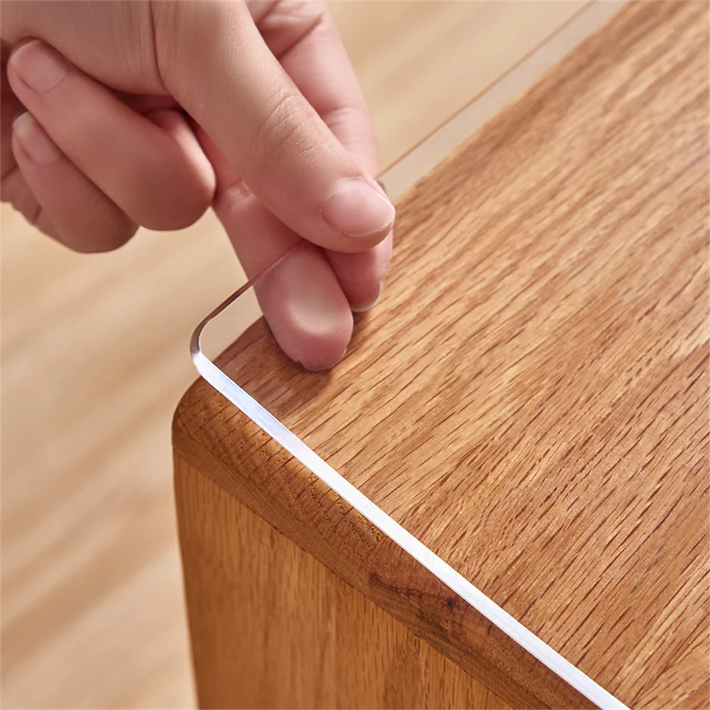 1.0mm Clear PVC Table Protector - Waterproof, Anti-Scratch for Kitchen & Dining