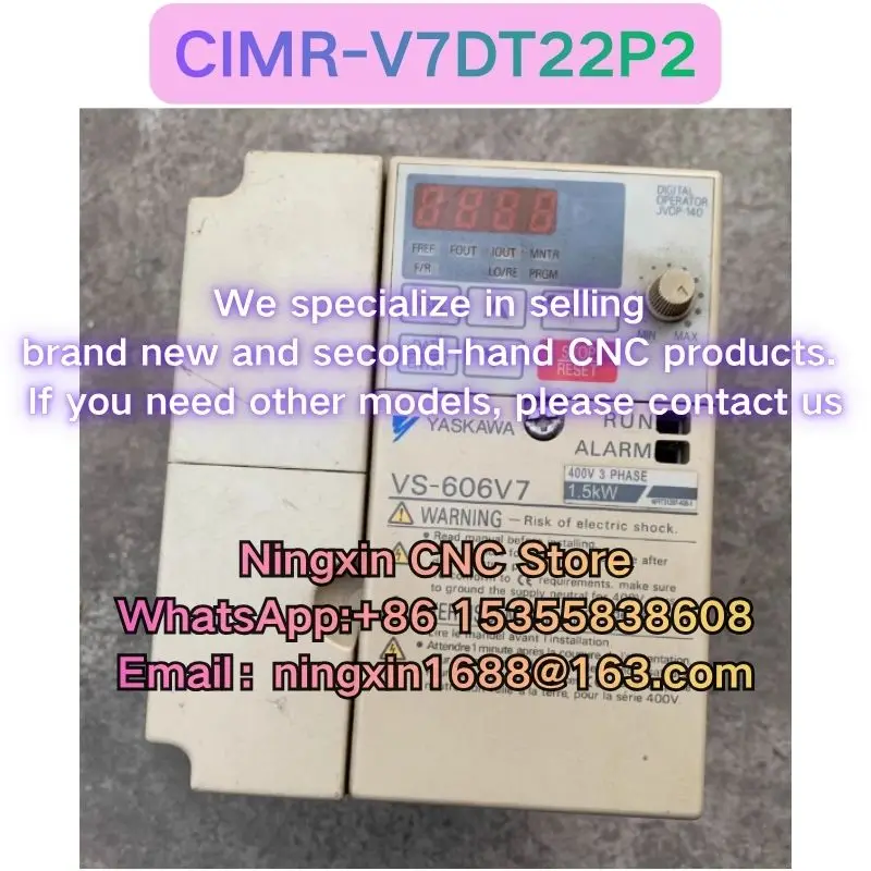 

Second-hand CIMR-V7DT22P2 Inverter Functional test OK Fast delivery