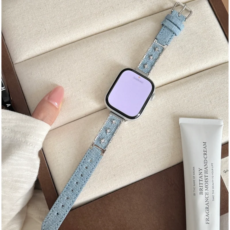 Denim watchband for Huawei band 11/10/9/8 Strap For Huawei watch Fit5 Pro /Fit4/Fit3 Correa Bracelet Women Belt Sport Wristband
