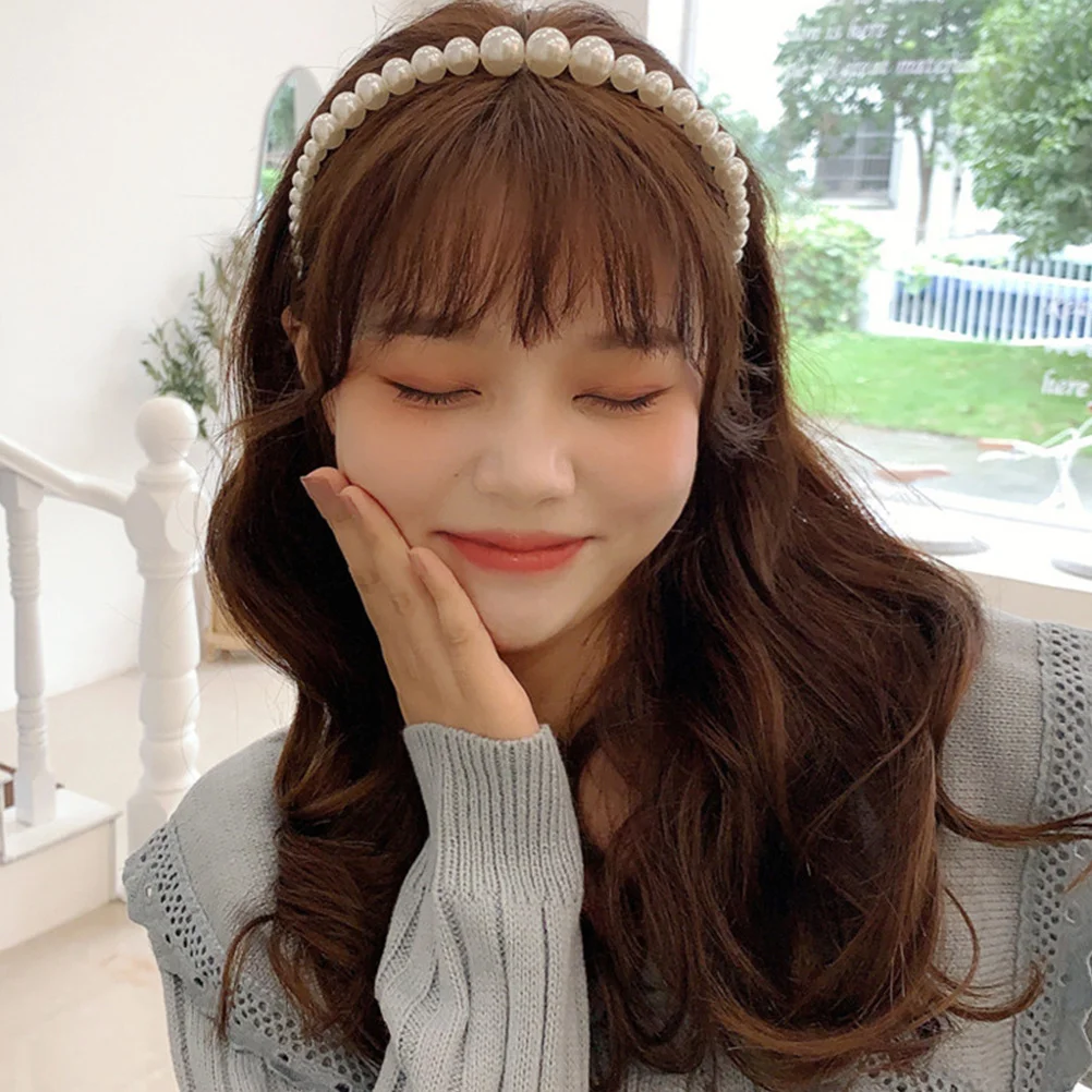 

4Pcs Pearl Headband Bridal Hairbands for Weddings Prom Parties Elegant Pearl Hair Accessories for Women Bridal Headband