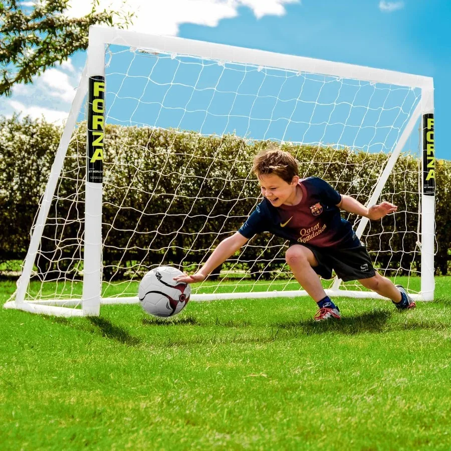 6 x 4ft Soccer Goal - 100%UK-Made Backyard Goal with Unbreakable Goalpost Bundle - Quick 2 Min Setup Durable Steel