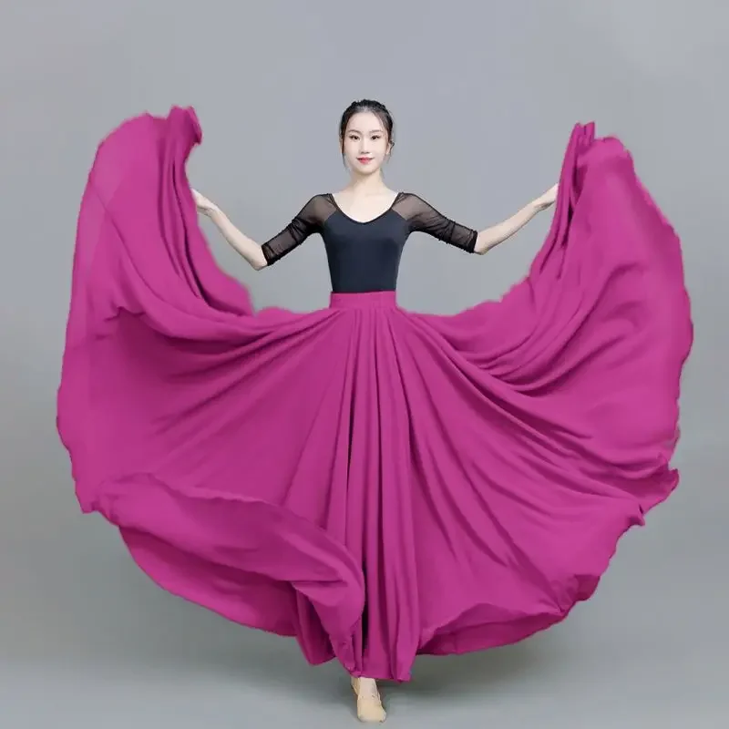 2024 New Autumn and Winter Double Layer Chiffon Half Skirt Holiday Beach  Dance  High Waist Gorgeous Elegant Dress C82