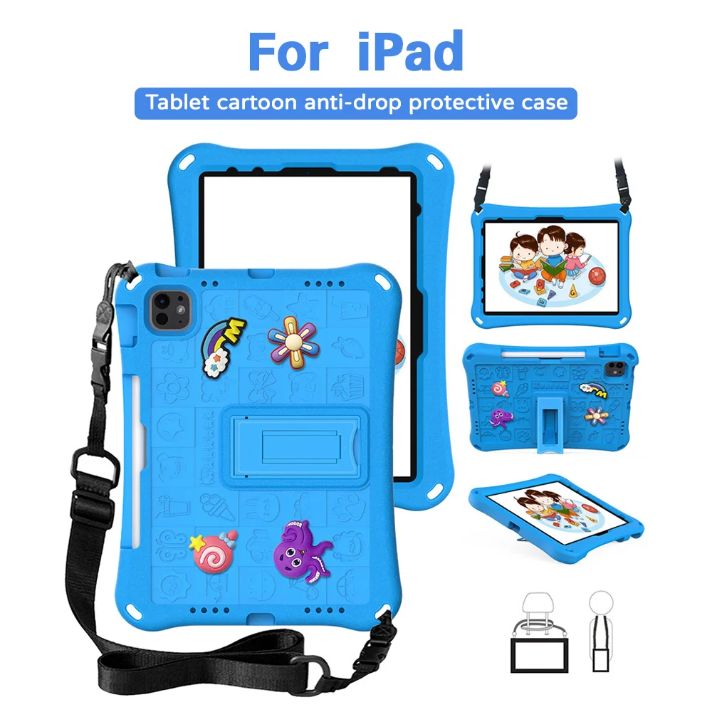 

Kids EVA Bear Stand Case for iPad Pro M5 M4 Air M3 M2 Air5 4 3 Pro 11 2018 2020 2021 2022 for iPad 11 9 8 7 Mini 6 7 Cover Funda