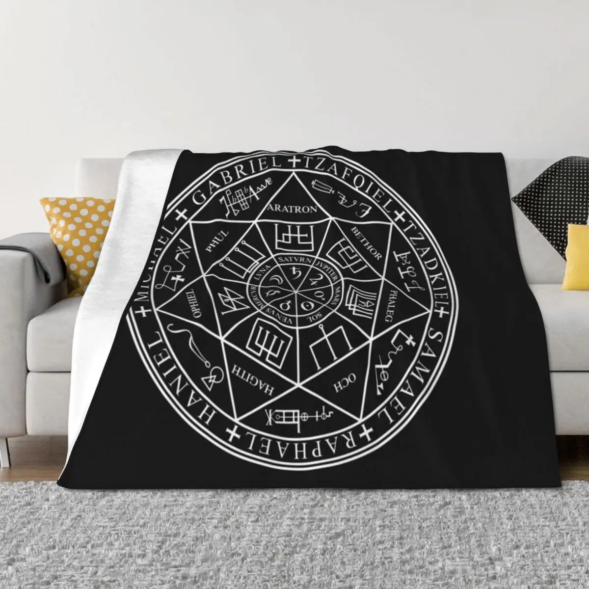

Seals Of The Seven Archangels Throw Blanket Comforter Nap Beach for winter Blankets
