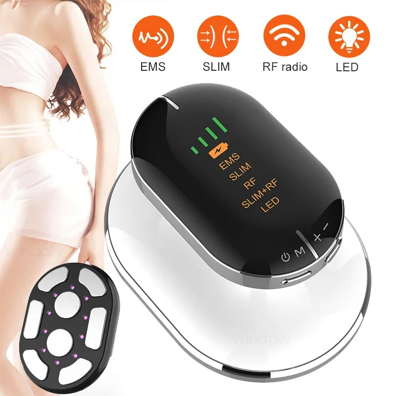 

EMS & RF Radio Frequency Body Slimming Fat Slim Shaping Device LED Light Therapy Lose Weight Cellulite Massager