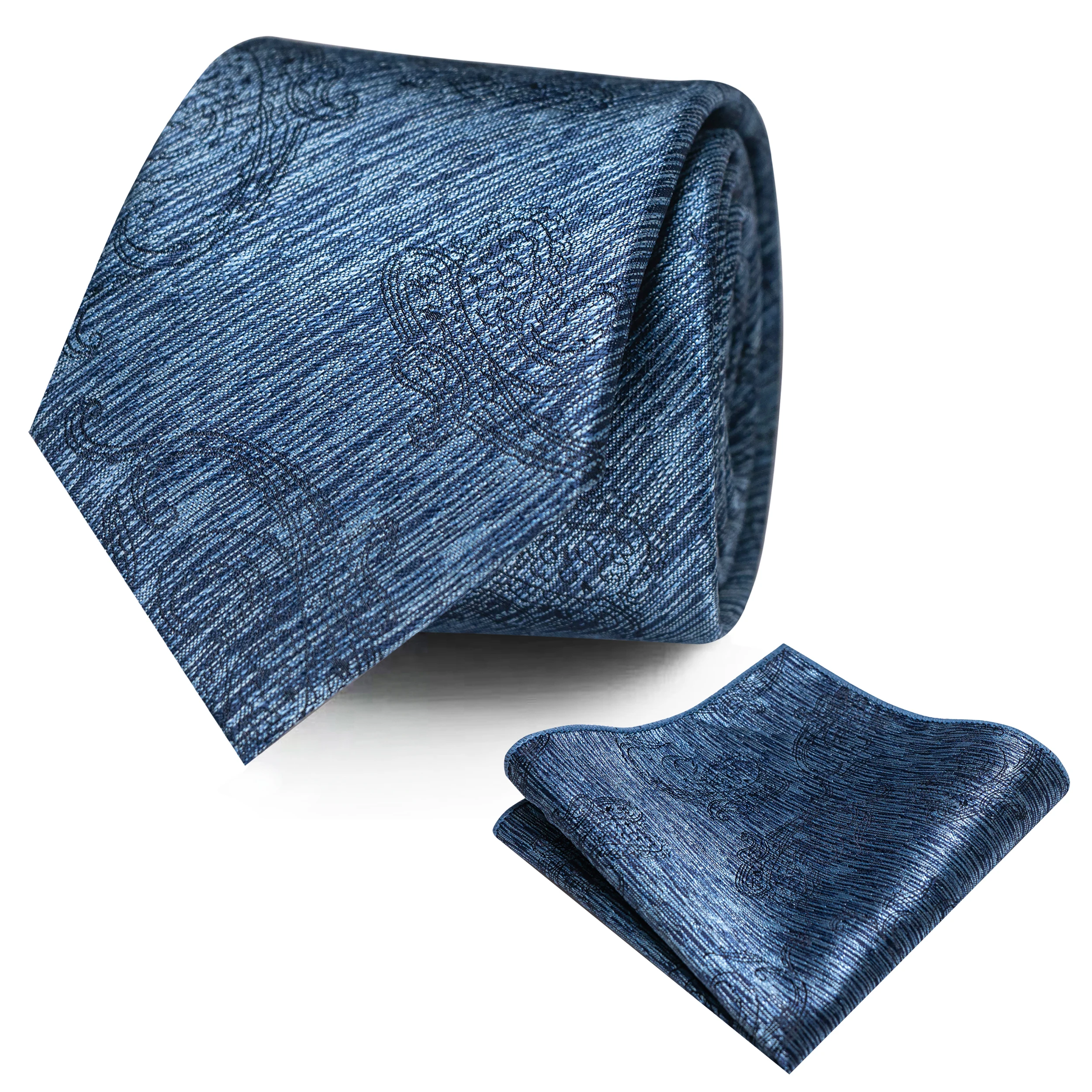 Exclusively Designed Latest High-End Men's Business Tie and Square Scarf Two-Piece Set, Suitable for Weddings, Parties, and Business Occasions