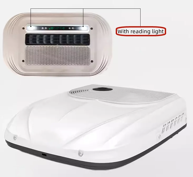 مكيف هواء مثبت على السطح 12 فولت تيار مستمر 12 فولت 24 فولت مكيف هواء لوقوف السيارات الكهربائية لسيارة فان شاحنة حافلة قافلة