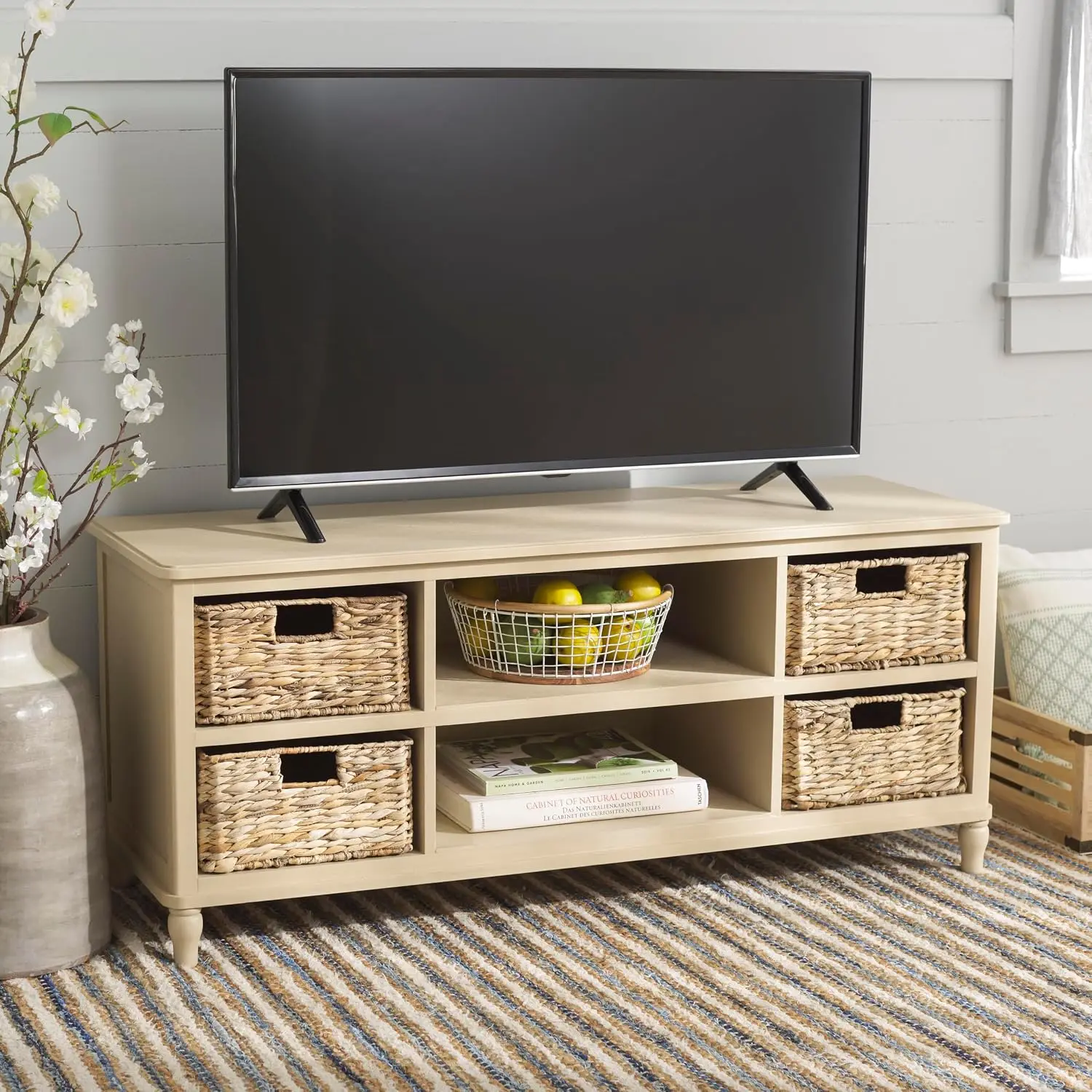 Natural Brown TV Stand for 55