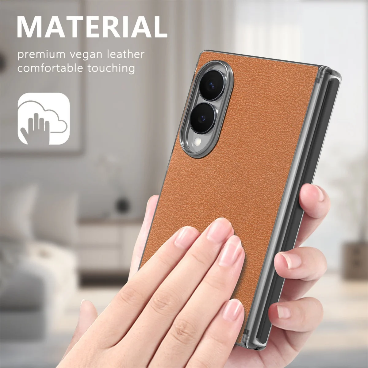 Funda Protectora Magnética con Bisagra para Magsafe para Samsung Galaxy Z Fold 8 Ultra 7 6 5 4 Fold8, Funda de Cuero con Carga Inalámbrica