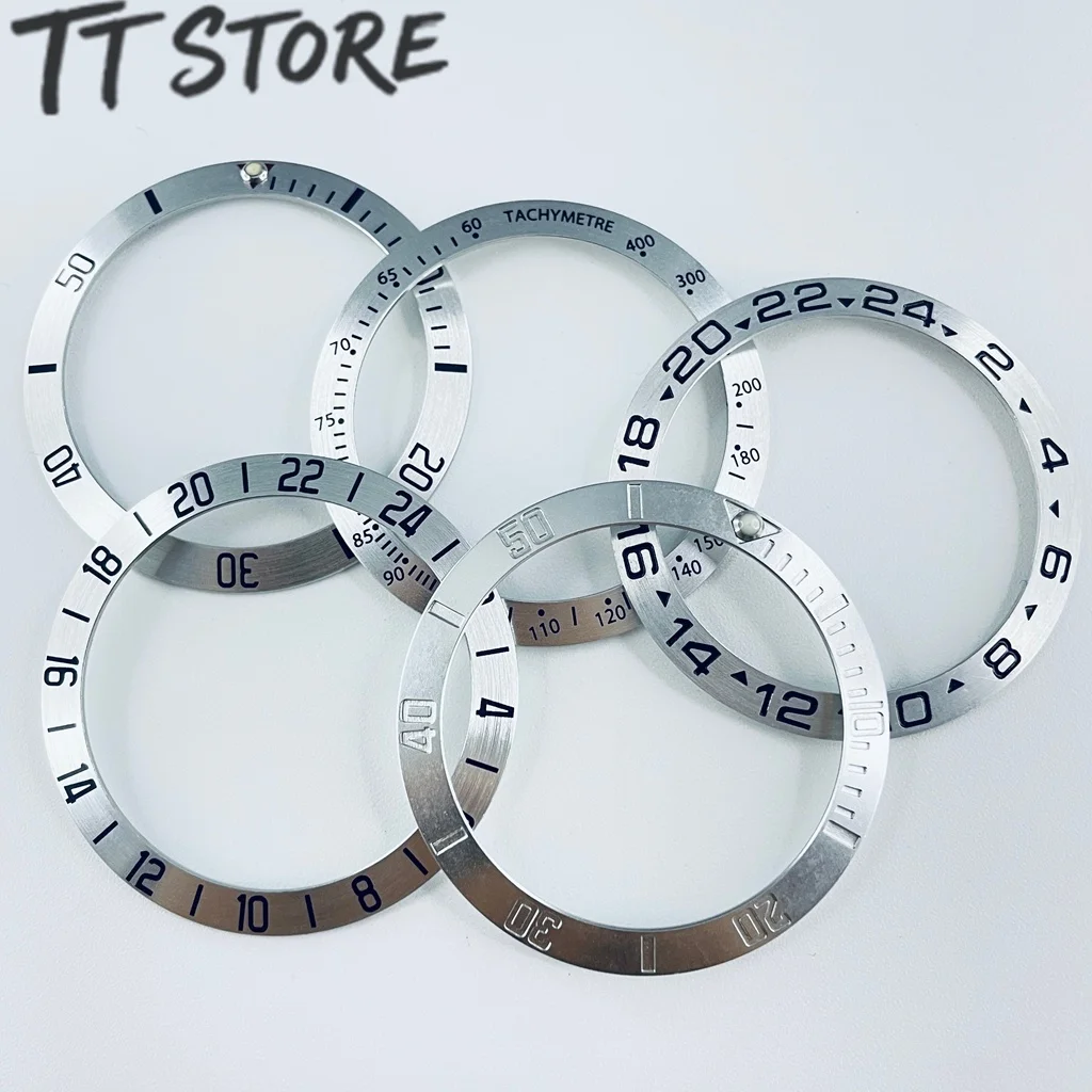 38mm*30.6mm Luminous Ceramic Aluminum Watch Insert for NH34 NH35 NH36 Movements High-Quality Sloping Watch Bezel Replacement