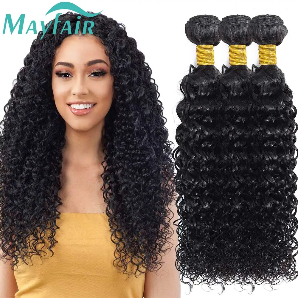 Extensiones de cabello humano rizado Remy brasileño, mechones de cabello 100% ondulado, 30 pulgadas, barato