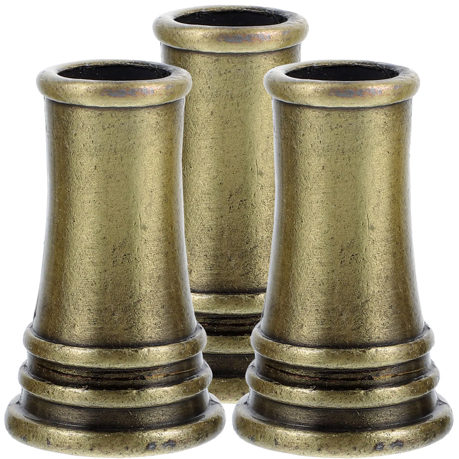 

3pcs Round Single Holder for Pen Holder Office Students Copper Desk Gold Pen Stand Desk nament Home Decor Item