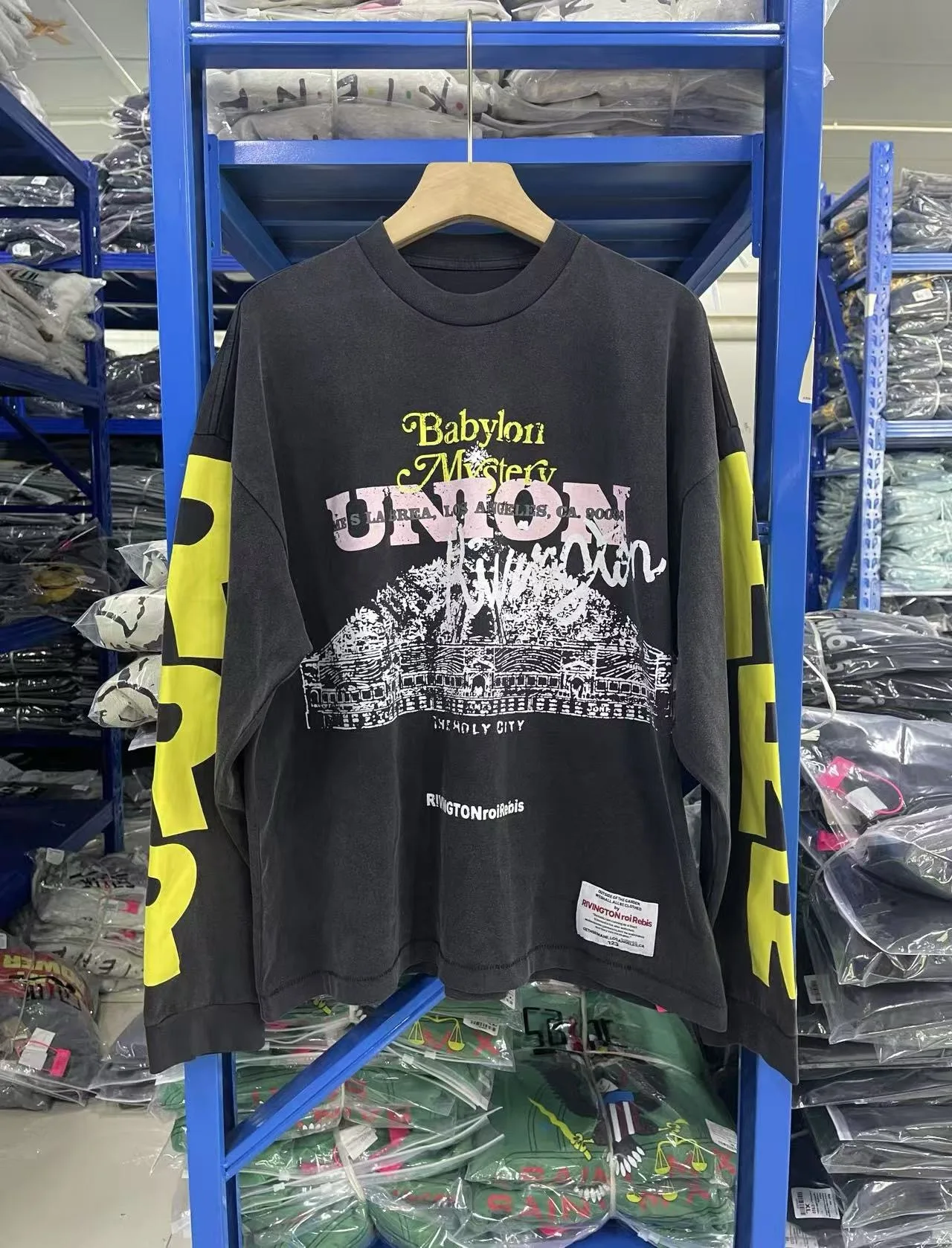 

Футболка Waed White fiti Long Sve RRR23 SS25CRITICAL PMI ex Хлопковая футболка Crew Ne для повседневного ношения