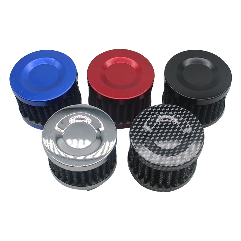 Universal Interface Car Air Filters 12mm For Motorcycle Cold Air Intake High Flow Crankcase Vent Cover Mini Breather Filters