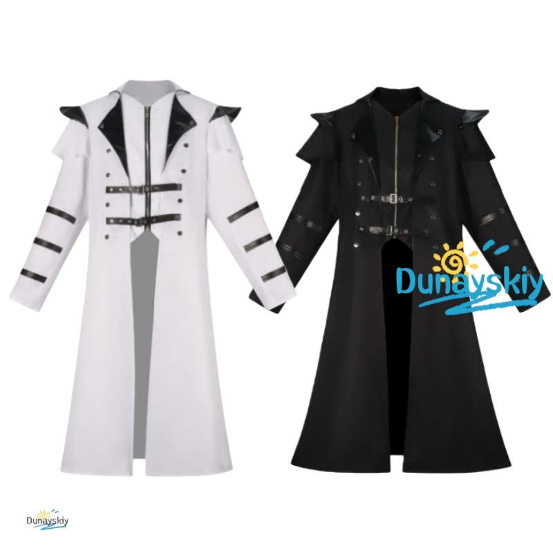 

Men Steampunk Victorian Cosplay Tailcoat Vintage Medieval Gothic Double Breasted Trench Coat Overcoat Jacket