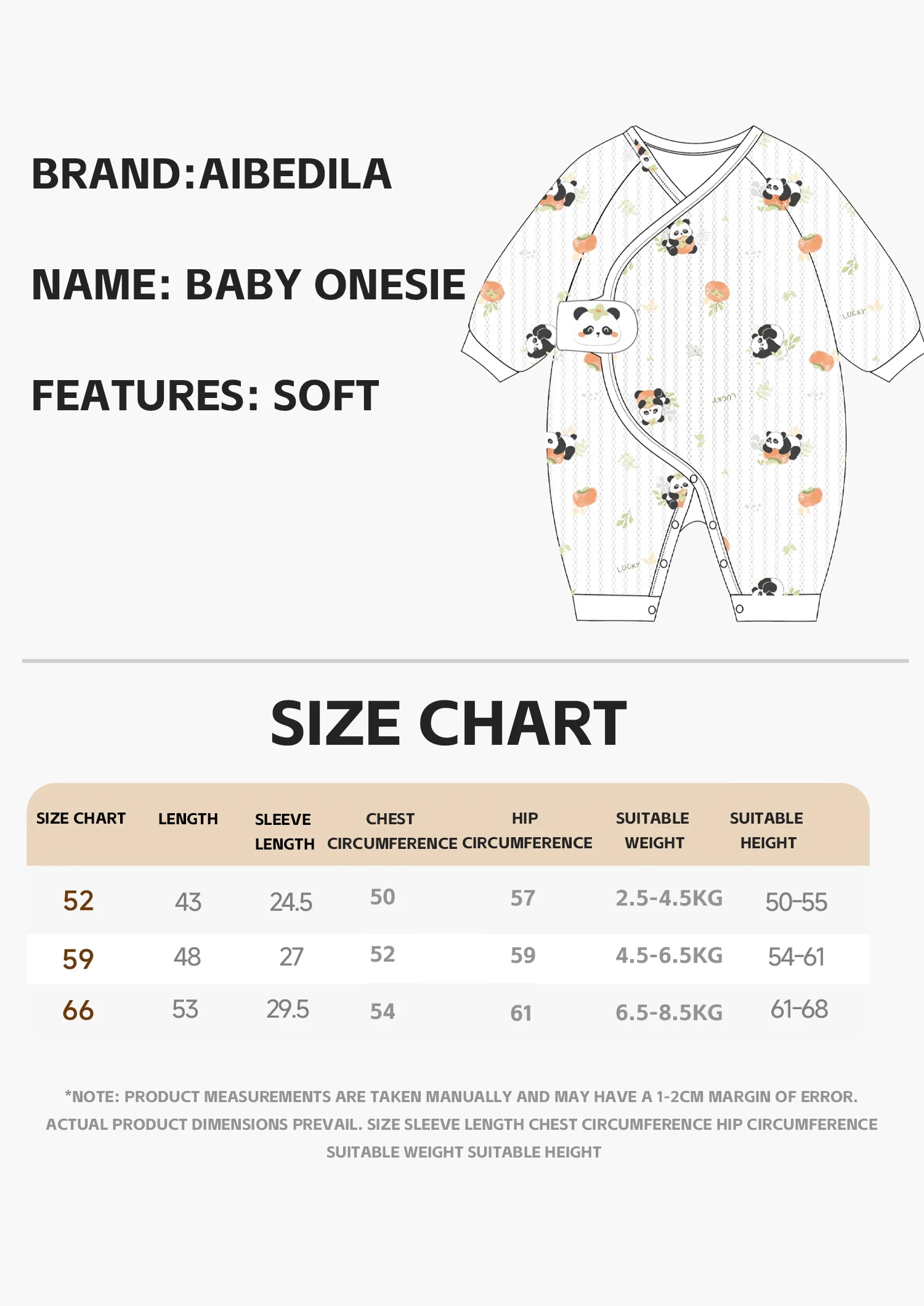 AIBEDILA Newborn Baby Cotton Onesie Cute Patterns Long Sleeve Bodysuit Breathable Warm Toddler Infant Comfortable Clothing